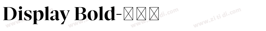 Display Bold字体转换 Display Bold字体转换
